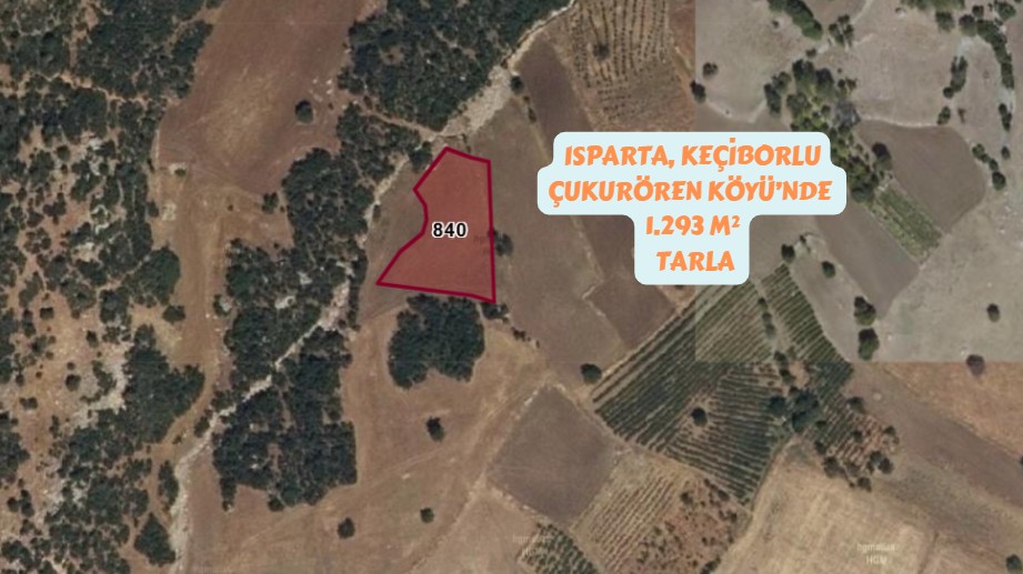 ISPARTA KEÇİBORLU ÇUKURÖREN KÖYÜNDE 1.293M² TARLAMIZ SATILIKTIR - ISPARTA KEÇİBORLU fotoğraf 3